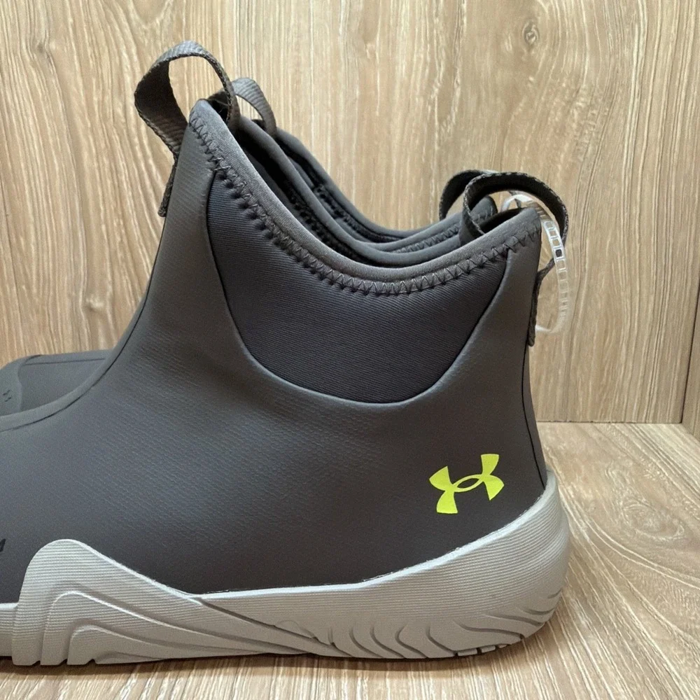Under Armour Charged Shoreman Deck Boots 3026906-101 Dark Gray Size 7 New
